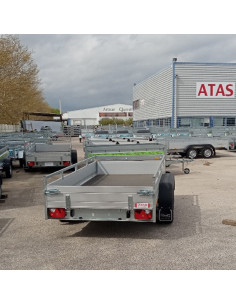 McALU PRO - 305x153x43 - 2000 KG PTC - 2 ESSIEUX - LOGEMENT pour RAMPES (Saris)