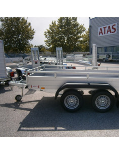 McALU PRO - 305x153x43 - 2000 KG PTC - 2 ESSIEUX - LOGEMENT et RAMPES - MP305 (Saris)