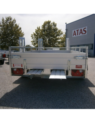 McALU PRO - 305x153x43 - 2000 KG PTC - 2 ESSIEUX - LOGEMENT et RAMPES - MP305 (Saris)