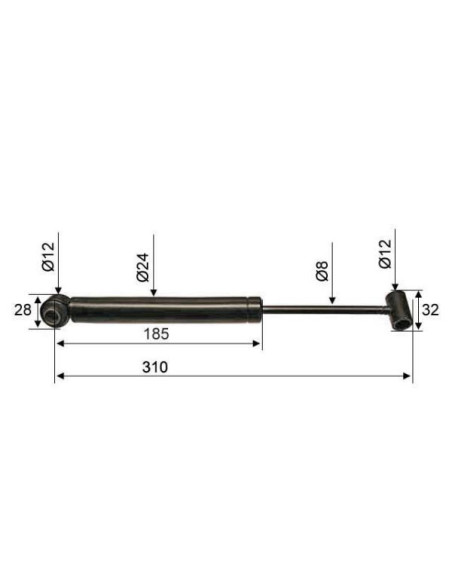 BPW AMORTISSEUR DE TETE ZAF 1.0-1 - L 310 et ZAF 1 0-2