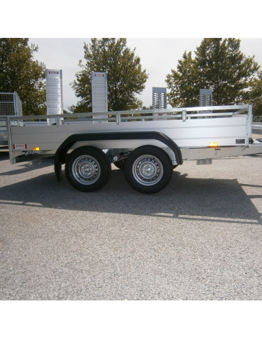 McALU PRO - 305x153x43 - 2000 KG PTC - 2 ESSIEUX - LOGEMENT et RAMPES - MP305 (Saris)