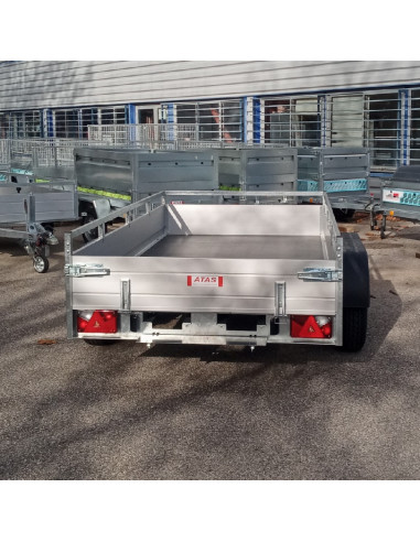 McALU PRO - 305x153x43 - 2700 KG PTC - 2 ESSIEUX - LOGEMENT pour RAMPES - MP305 (Saris)