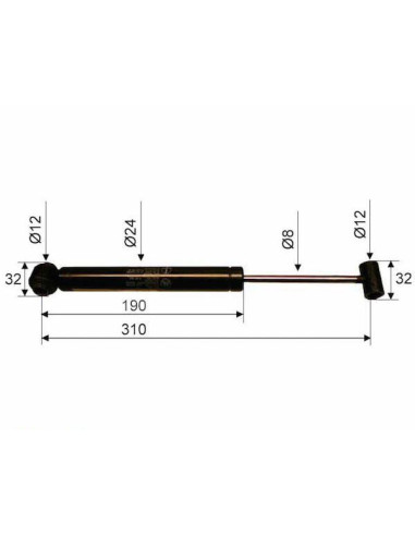 BPW AMORTISSEUR DE TETE ZAF 2 0-2 - L 310