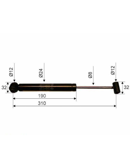 BPW AMORTISSEUR DE TETE ZAF 2 0-2 - L 310