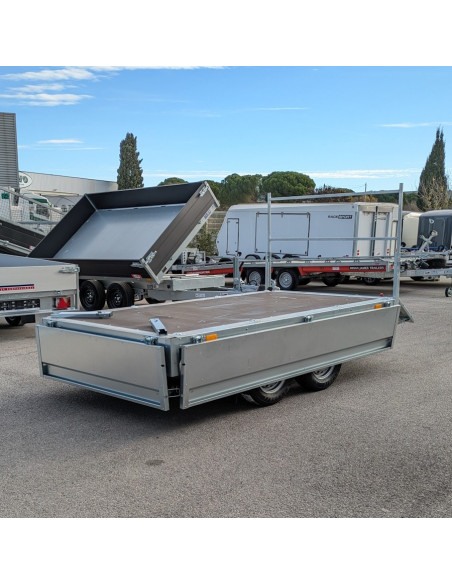 PLATEAU RIDELLE  263*145*40 2 ESSIEUX -NORDIKA N260F113 - 1300 KG PTC (Sorel)