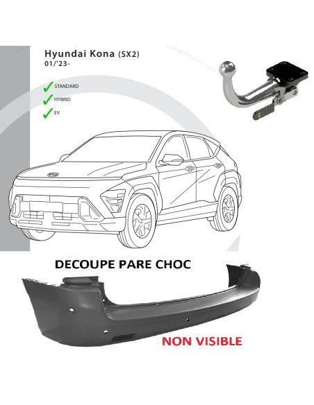2775T35 ATTELAGE HYUNDAI KONA DE 01/23 - 