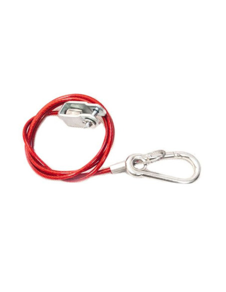 KNOTT C ble de rupture 1000 mm rouge avec mousqueton et U de fixation