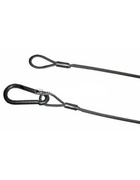 CABLE DE RUPTURE 1650MM ALKO ANNEAU PLUS MOUSQUETON- Timon articul 