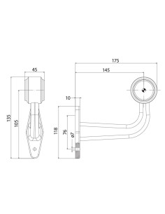 PAIRE DE FEUX DE GABARIT LED BICOLORE FRISTOM FT 0009F (Long) 2