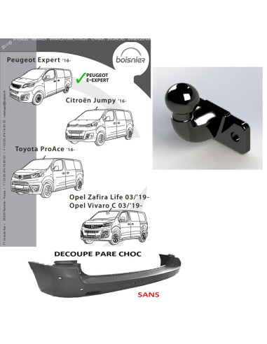 02144 ATTELAGE JUMPY III - EXPERT III - PROACE  - TRAVELLER & SPACE TOURER DE 06/16 - 