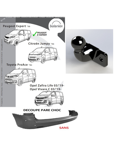 02144 ATTELAGE JUMPY III - EXPERT III - PROACE  - TRAVELLER & SPACE TOURER DE 06/16 - 