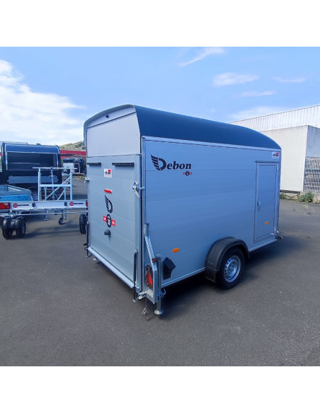 FOURGON ROADSTER 400 - 314x166x200 - 1300 KG - ALUMINIUM - GRIS +P. LATERALE+leds+Camera+Etageres (Debon) PROMO Stock Uniquement