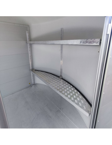 FOURGON ROADSTER 400 - 314x166x200 - 1300 KG - ALUMINIUM - GRIS +P. LATERALE+leds+Camera+Etageres (Debon) PROMO Stock Uniquement