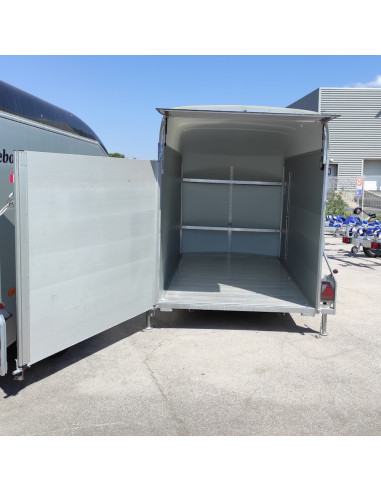 FOURGON ROADSTER 400 - 314x166x200 - 1300 KG - ALUMINIUM - GRIS +P. LATERALE+leds+Camera+Etageres (Debon) PROMO Stock Uniquement