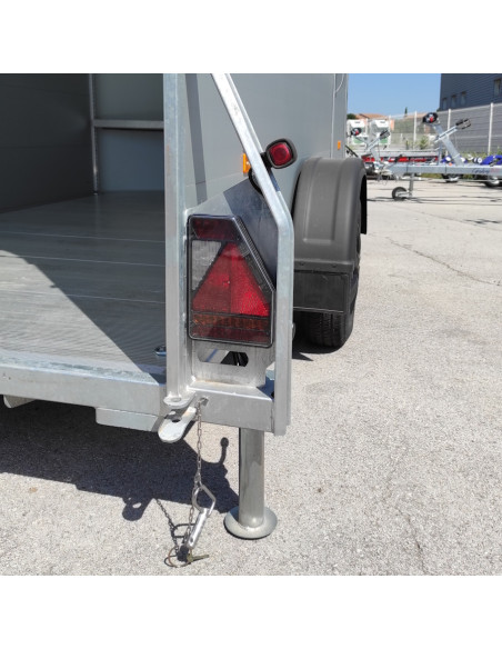 FOURGON ROADSTER 400 - 314x166x200 - 1300 KG - ALUMINIUM - GRIS +P. LATERALE+leds+Camera+Etageres (Debon) PROMO Stock Uniquement