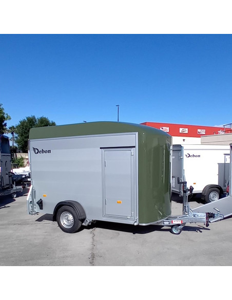 FOURGON ROADSTER 300 - 300x151x197 - 1300 KG - ALUMINIUM - NATURAL GREEN + P. LATERALE (Debon)