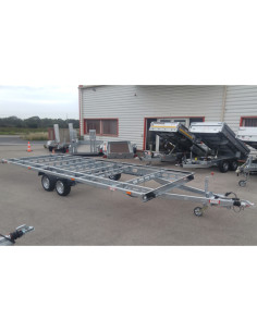 CHASSIS NU - 660x244 - POUR TINY HOUSE - 2 ESSIEUX ROUES DESSOUS - 3500 KG PTC (Alko)