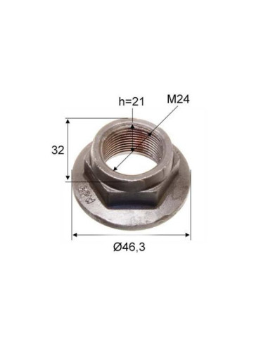 BPW ECROU DE FUSEE AVEC EMBASE BPW 24 2