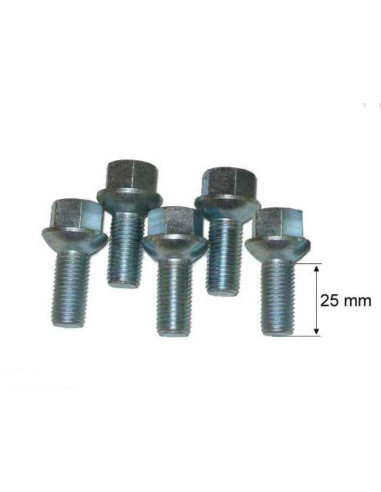 Kit de 5 vis de roue sph riques M12 x 150 -...
