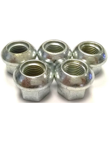KIT DE 5 ECROUS DE ROUE SPHERIQUES M14 X 150 -...