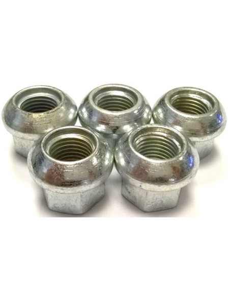 KIT DE 5 ECROUS DE ROUE SPHERIQUES M14 X 150 - CLEF DE 19
