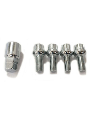 Kit 4 vis antivol M12x150x26 sph rique
