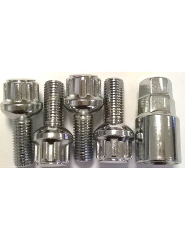 Kit de 4 vis antivol sph rique M14x150x26