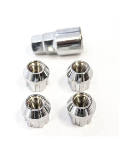 Kit 4 crous antivol M12x150 conique