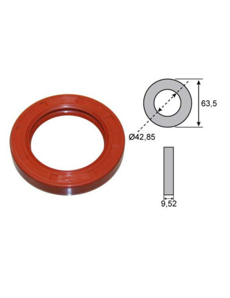 BAGUE D ETANCHEITE 42 85 63 5 9 52 KNOTT AVONRIDE ROUGE