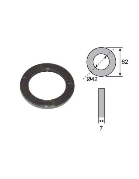 BAGUE D ETANCHEITE 42 62 7 POUR LM67048 010 - 30206 - 6206 MOYEU ALKO