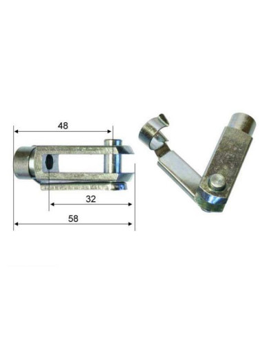 TETE DE CHAPE M8 L58MM JEU DE 2