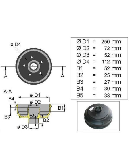 Knott moyeu de 250 nu type 250 40 5 112 roulements