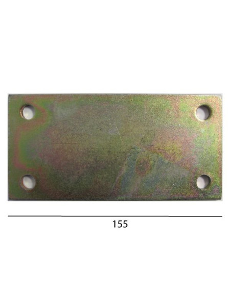 Plaquette d assemblage 4 trous pour tube largeur 120x40 mm