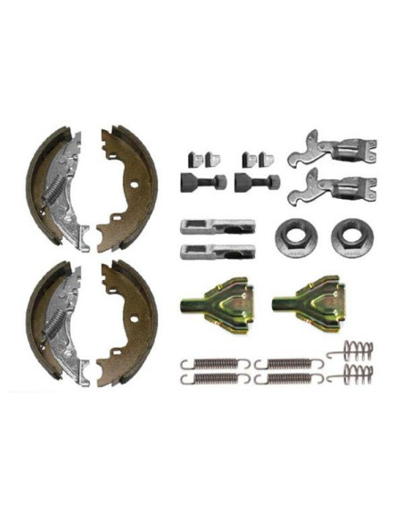 KNOTT Kit compatible machoires de frein complet 200x50 pour moyeu 200 recul automatique