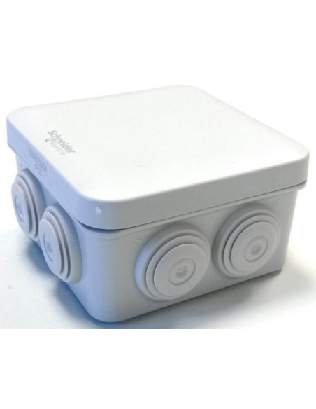 BOITIER DE DERIVATION 80x80x50 AVEC 7 ENTREES