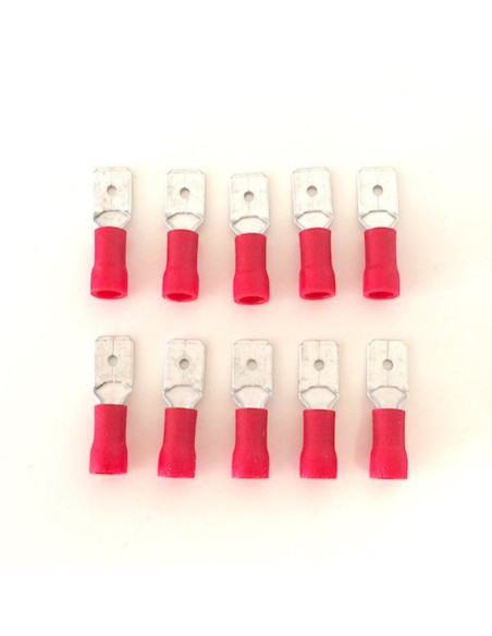 COSSE PLATE MALE 6 35 08 MM BLISTER DE 10