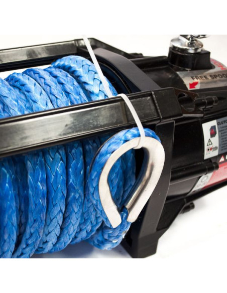 TREUIL ELECTRIQUE DE TRACTION 12V A CORDE CAPACITE 13000 LBS - 5 9 T ETANCHE IP68