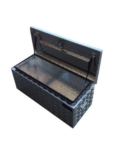 Coffre rectangulaire en aluminium stri avec...