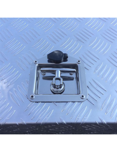 Coffre rectangulaire en aluminium stri avec...