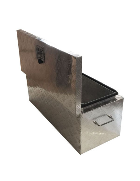 Coffre aluminium rectangulaire ouverture dessus 850x350x350 mm