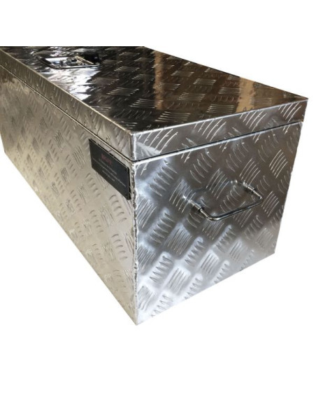 Coffre aluminium rectangulaire ouverture dessus 850x350x350 mm