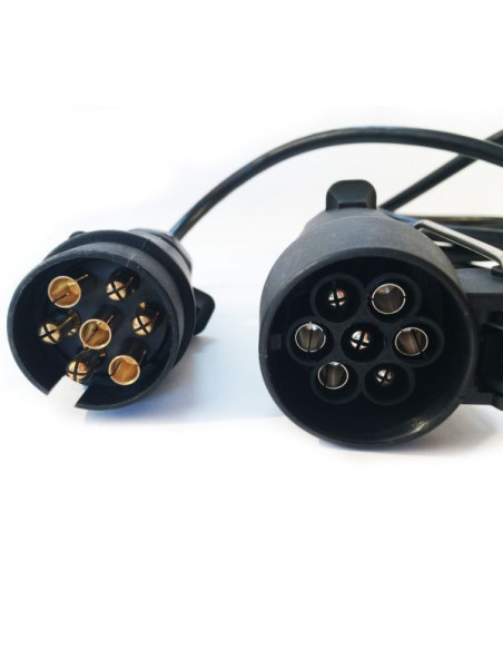 Boitier adaptateur pour v hicules 12V avec remorque feu led 7 plots