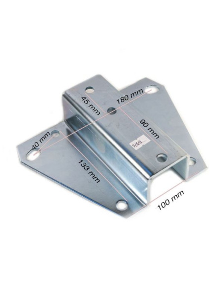 ERDE Support de t te de timon en V tube de 60 mm 