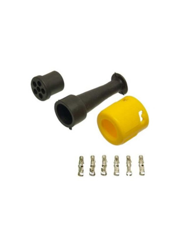 ASPOCK KIT CONNECTEUR RAPIDE JAUNE ROND 6...