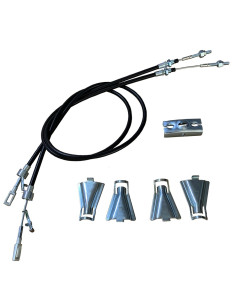KIT CABLES DE FREIN GSM GKN (coquilles-palonnier) LT 1480 G1240-(Gsm-Gkn pièce d'origine) 
