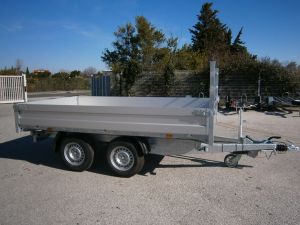 BENNE 330*180 - 3500 KG PTC -  ELECTRIQUE  2 ESSIEUX - DEBON (stock uniquement) 