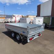 TRIBENNE 310*176 - 3000 KG PTC  2 ESSIEUX - ACIER  HDS (Saris)