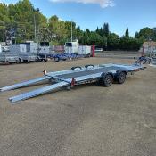 PORTE VOITURE A Transporter GRIS 450*190 - 2700 KG PTC +  CALES (Brian james)
