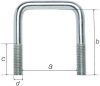 ERDE Support de roue de secours sur timon carré entraxe 115 mm Remorque 106/136