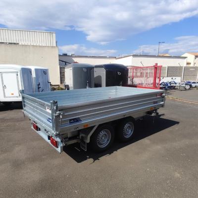 TRIBENNE 310*176 - 3000 KG PTC  2 ESSIEUX - ACIER  HDS (Saris)